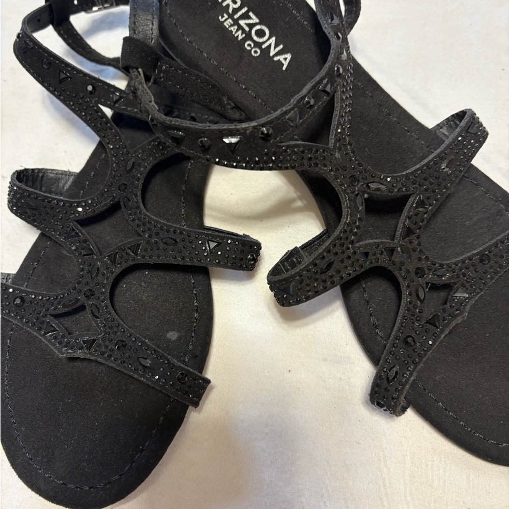 Black Strappy Sandals - Picture 4 of 5